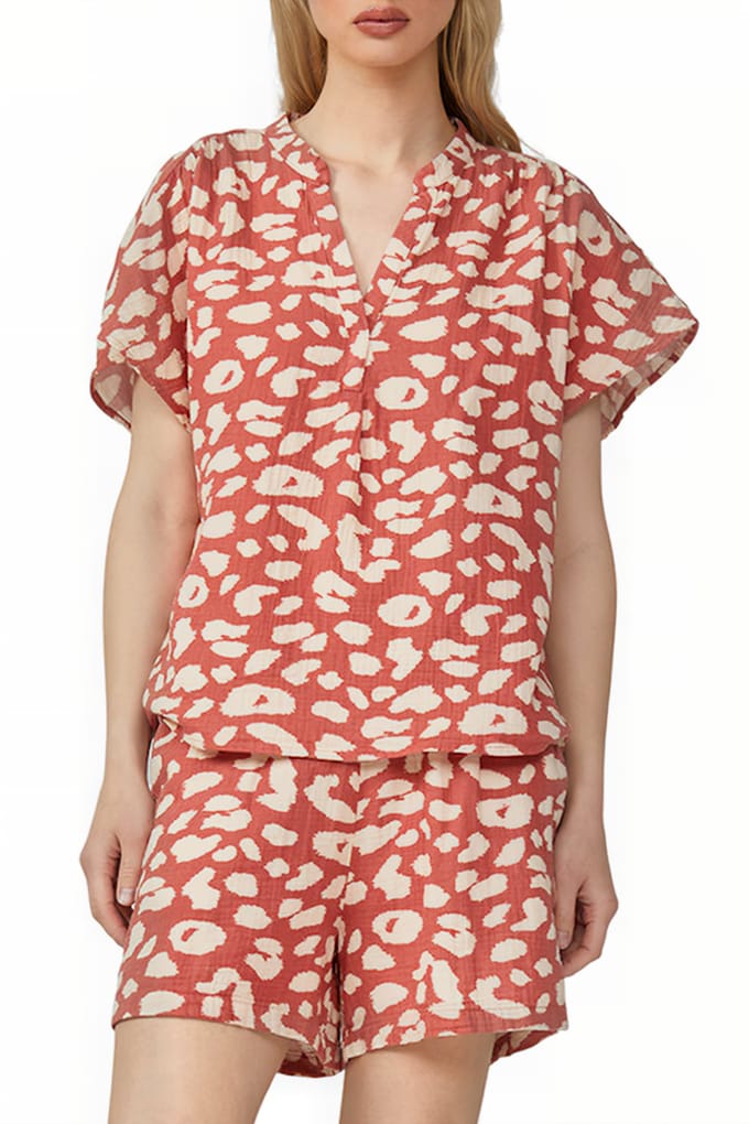 Q/S designed by - Dames bloes - Maat 36 - Vrouwen - 20A1 ORANGE - katoen