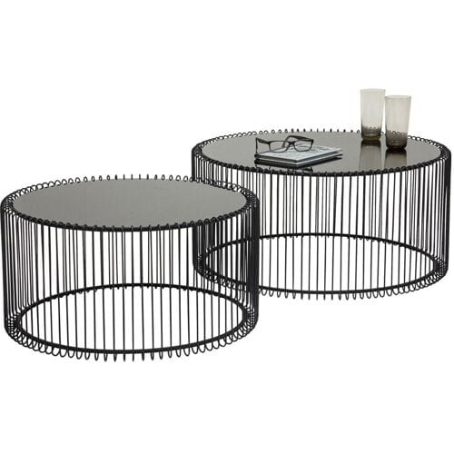 Salontafelset 69.5x69.5cm Kare Design Wire Black