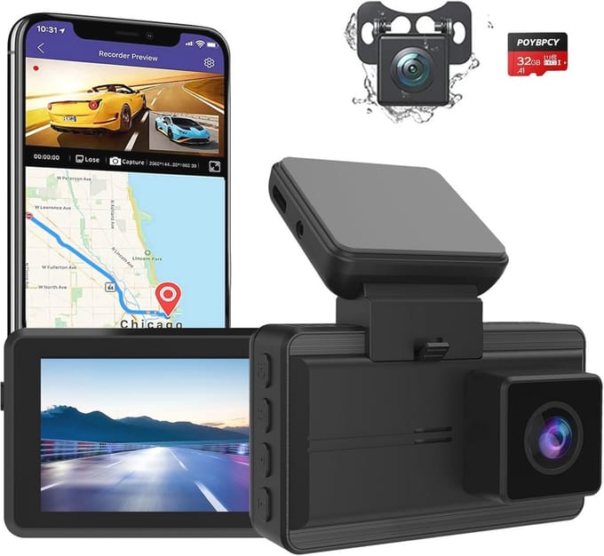 Dashcam 4K met App, Wifi, GPS, en Geavanceerde Functies