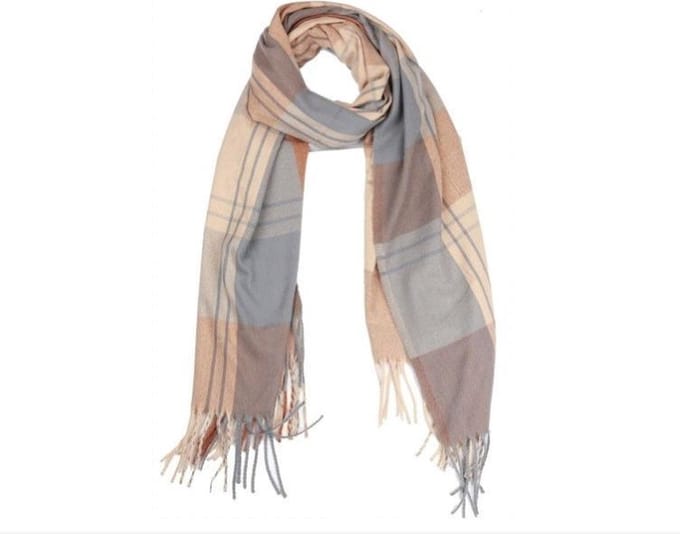 Sjaal Squares - Bruin/Multi