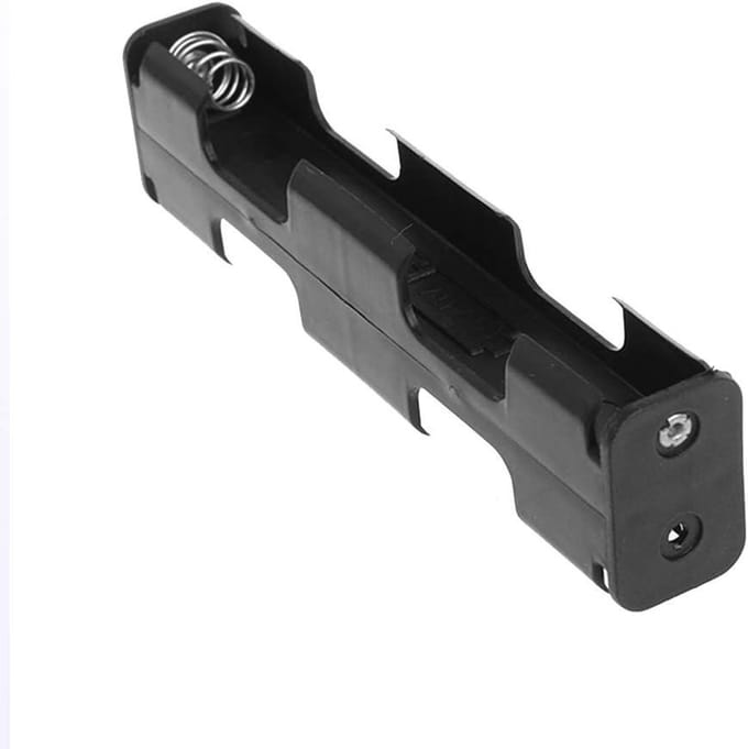 Batterij Houder - Batterij Case - Elektronica Projecten - Dubbele Lagen - 10.8 cm - Zwart