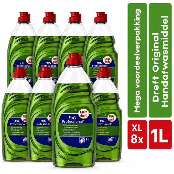 Dreft Handafwasmiddel Original 1L (8 Stuks)