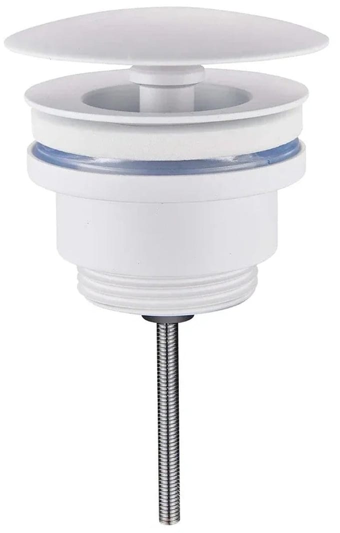 DutchLine Afvoerplug - Luxe Vaste Waste 5/4 – Mat wit