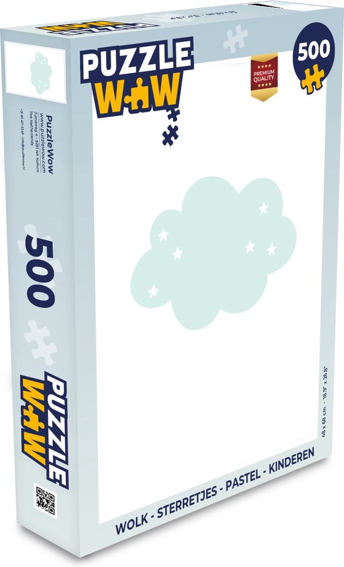 Puzzel Wolk - Sterretjes - Pastel - Kinderen - Baby - Legpuzzel - Puzzel 500 stukjes
