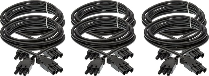 Wieland GST18I3 Koppelsnoer 2.5mm² - 1 meter – 6 stuks