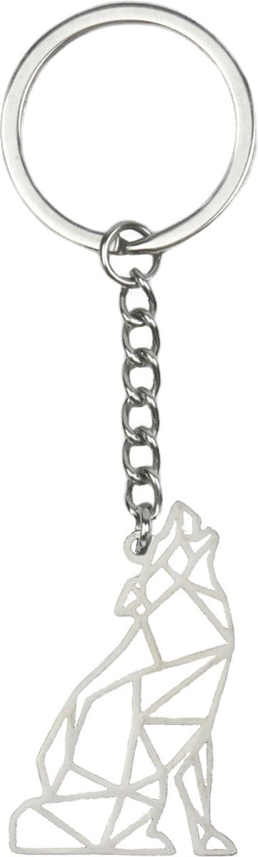Sleutelhanger Patroon Sleutel Hanger Metaal Patroon Geometrisch - Wolf