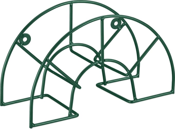 tuinslanghouder - staal - voor 45 m 5/8" slang - wandslanghouder - groen