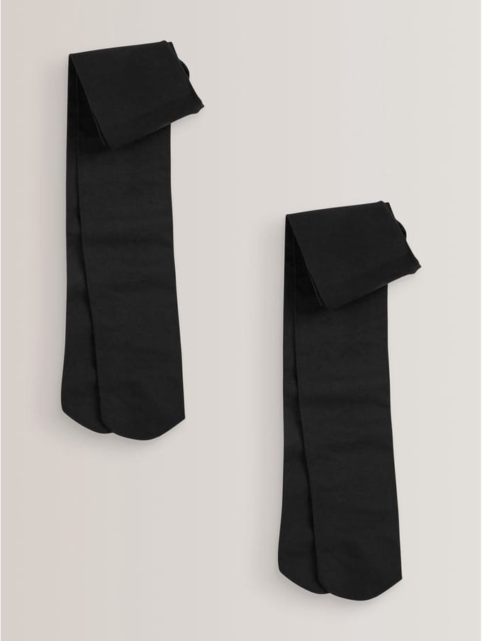 Next - Meisjes - 2 Schoolpanty's van 80 denier - Zwart