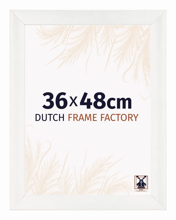 Fotolijst 36x48 cm - MDF - Wit Geveegd - Praag