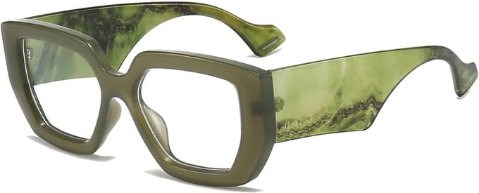 Blauw Licht Bril - Computer Bril - Scherm Tijd - Dikke Frame - Unisex - Transparant
