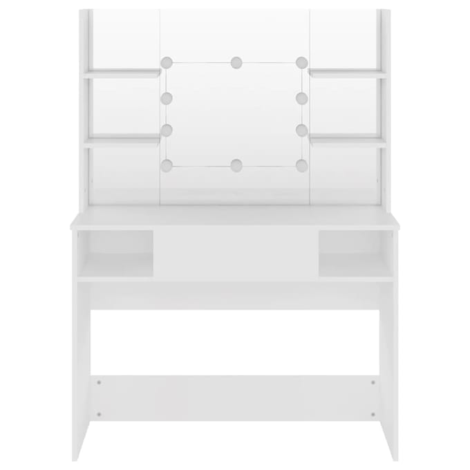 vidaXL - Kaptafel - met - LED-verlichting - 100x40x135 - cm - MDF - wit