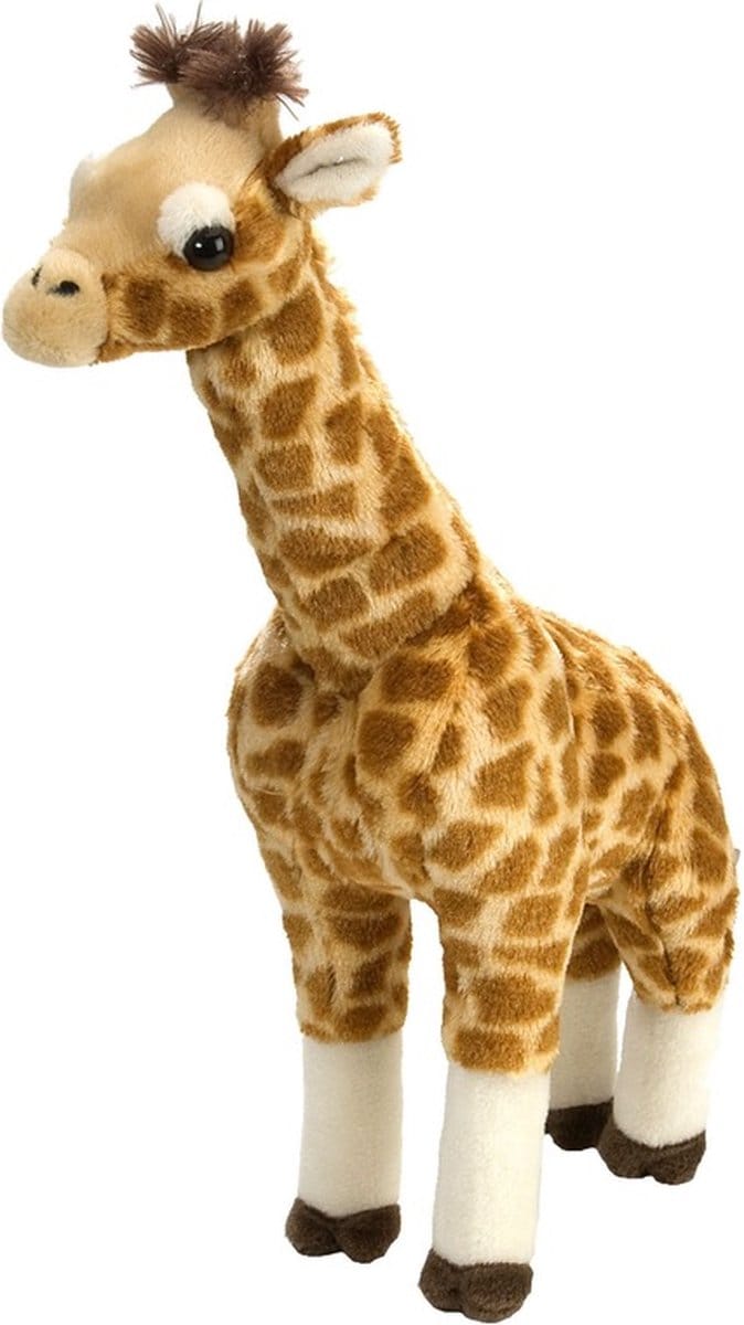 Wild Republic Pluche giraffe knuffel - staand - 43 cm - Giraffen safari knuffels