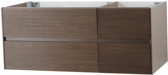 LAYDA wastafelonderkast – 119x49x52 cm – Donker walnoten – Greeploos & softclose