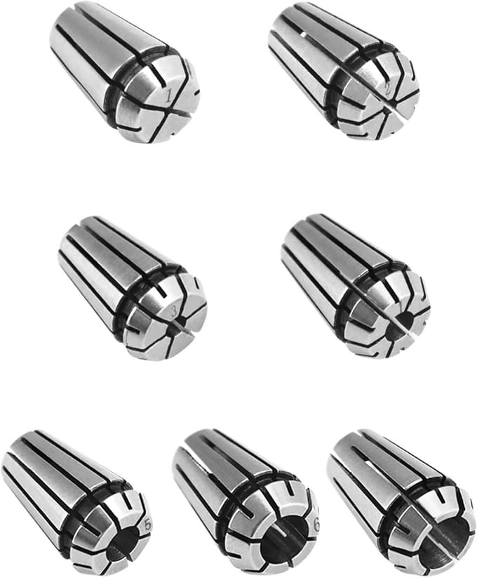 Solidchoice - Set van 7 ER11 Collet Bushings 1mm-7mm voor CNC Frezen en Graveren
