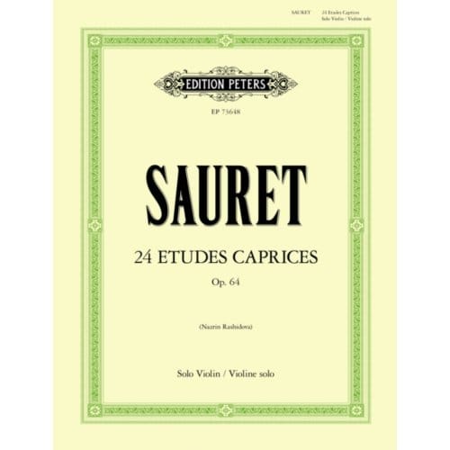 24 Etudes Caprices Op. 64 For Solo Violin - Sauret, Émile