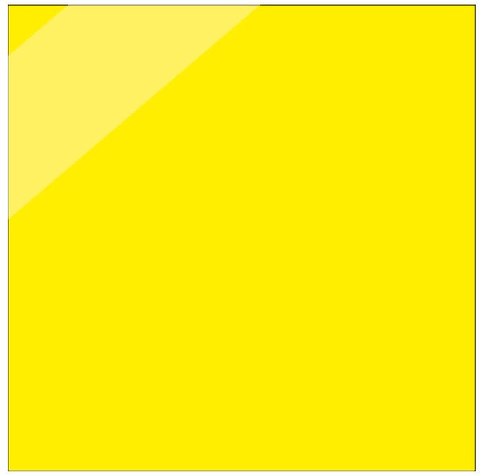 Blanco sticker glans geel, vierkant, beschrijfbaar 100 x 100 mm