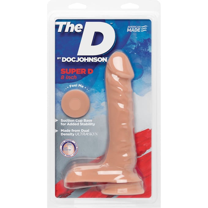 Doc Johnson Super D - Realistische ULTRASKYN Dildo - 20 cm flesh