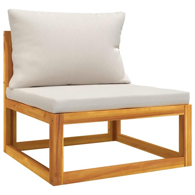 vidaXL - 2-delige - Loungeset - met - kussens - massief - acaciahout