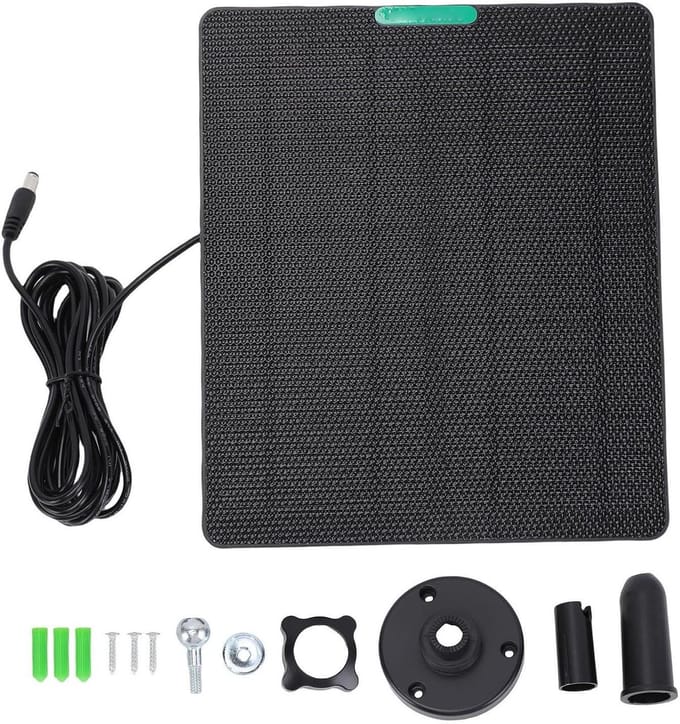 Zonnepaneel Lader - Draagbare Energie - Camera Voeden - Hoge Efficiëntie - 10W Vermogen - Wit
