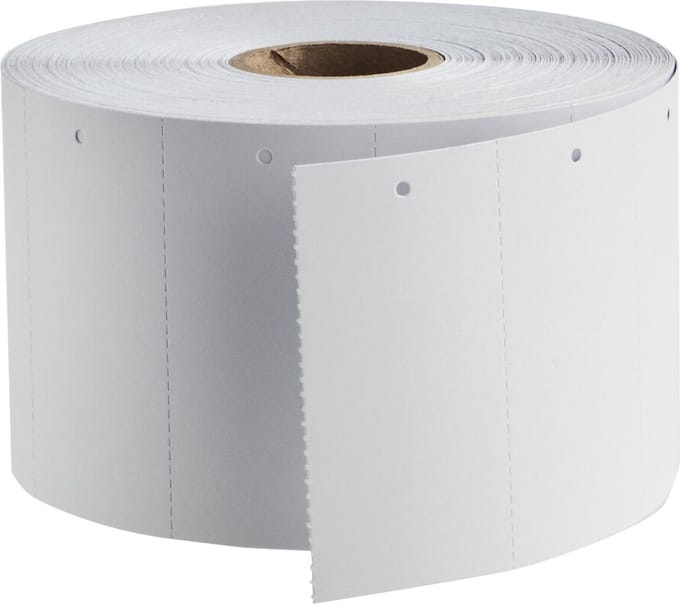 Goodline® - 45x90mm - Witte Kartonnen Labels op Rol / Hangetiketten