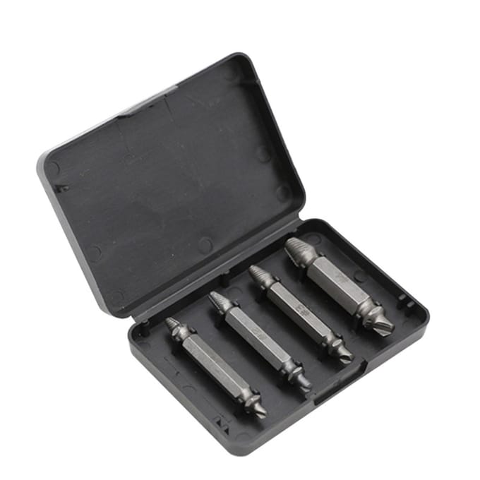 4 Stuks Beschadigde Schroefbreuk Bouttrekker Boren Gids Set Gebroken Schroeven Gemakkelijk Uit Remover Tool 4Pcs