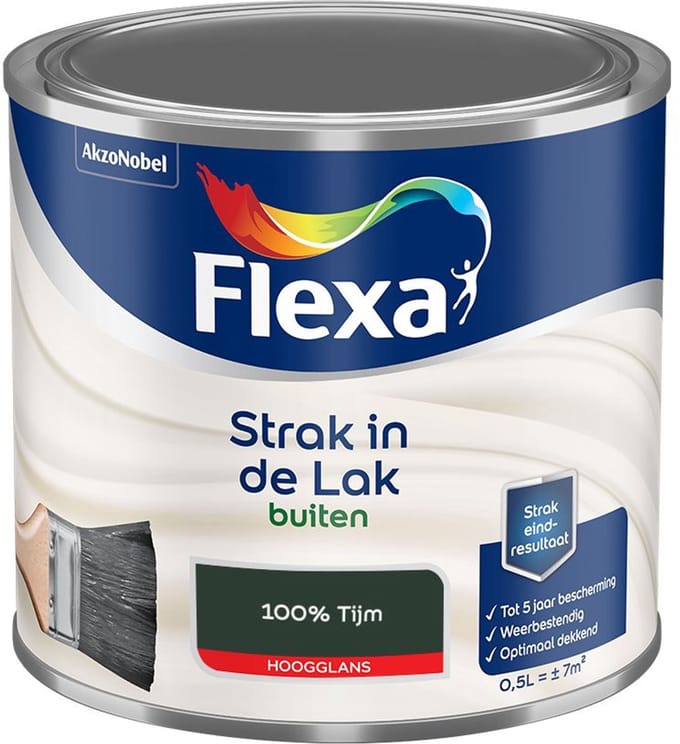 Flexa - Strak In De Lak Buitenlak Hoogglans - 100% Tijm - Mengverf - 500 Ml