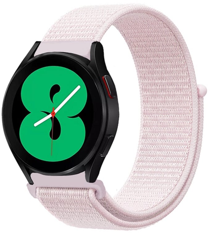 By Qubix - Sport Loop nylon bandje - Lichtroze - geschikt voor Huawei Watch 5 - 46mm