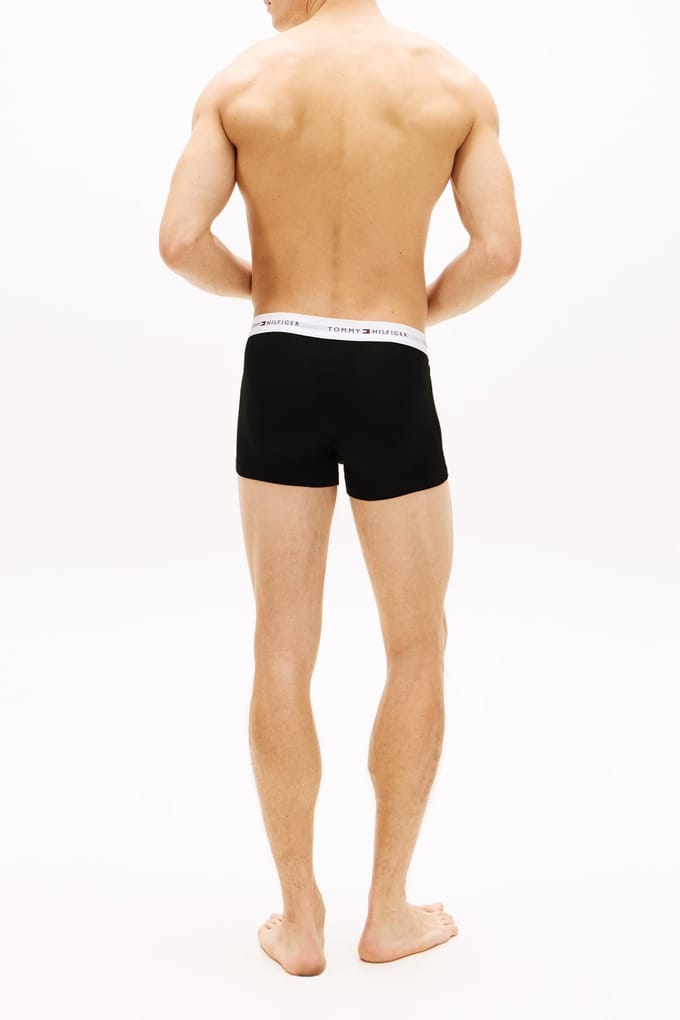 Tommy Hilfiger 3-pack Logo Trunks Desert Sky/white/primary Red Größe: XL | Unterhosen Outlet | Herren | Rot