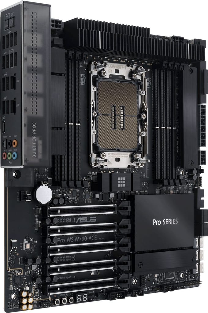 ASUS PRO WS W790-ACE Moederbord - Intel W790 - Intel LGA4677 - DDR5 RAM - SSI (Server)