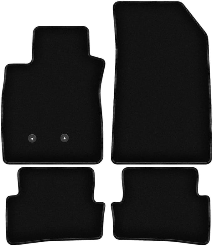 BASIC zwarte veloursmatten voor: Reault Thalia II sedan (2008-2013)