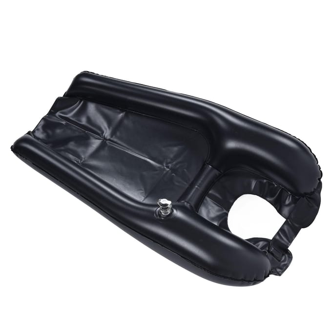 Opblaasbare Shampoo Kom Draagbare Haarwasbak met Opblaaspomp Lichtgewicht Shampoo Bekken black