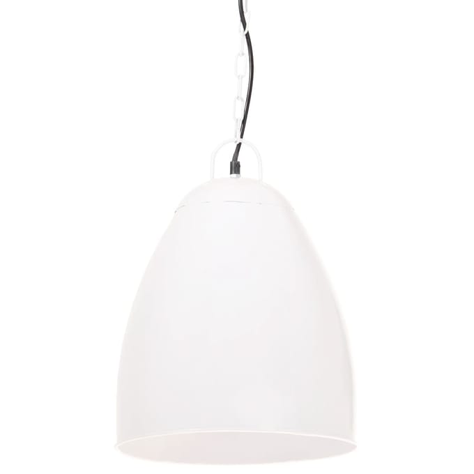 vidaXL Hanglamp industrieel rond 25 W E27 32 cm wit