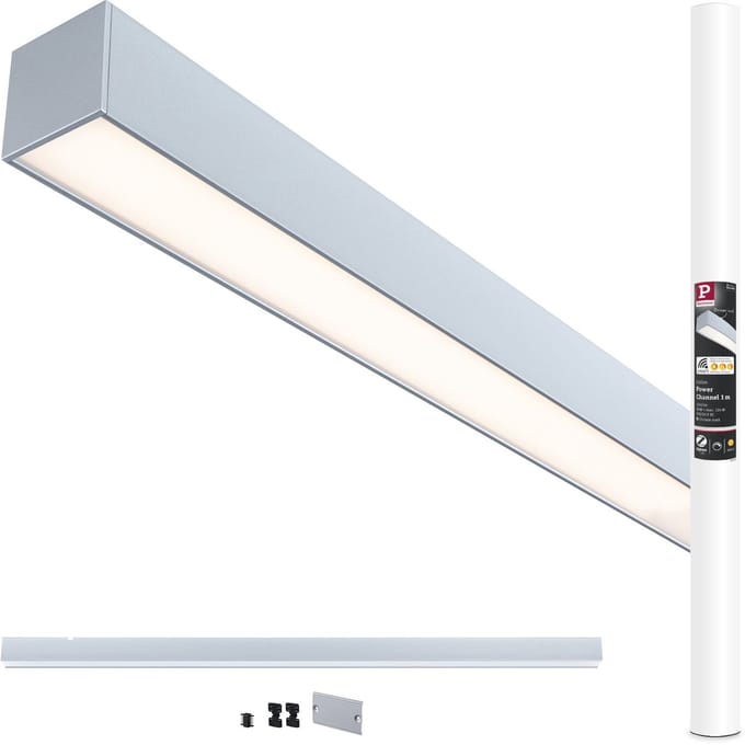 Paulmann lichtlijst Linion, chroom, 1 m, Master ZigBee-transformator