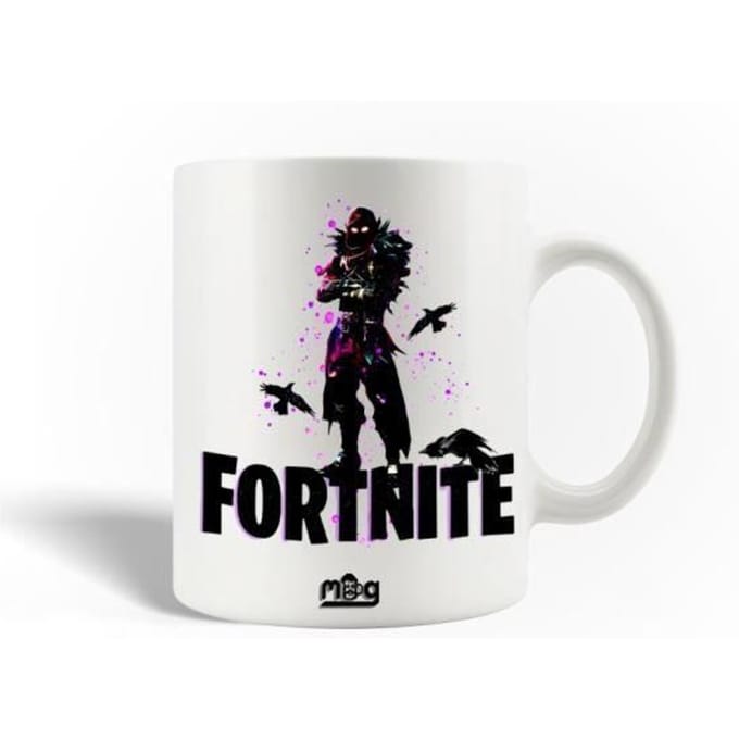 Mug en Céramique - Fortnite - Raven - 30cl - Blanc - Compatible Lave-Vaisselle