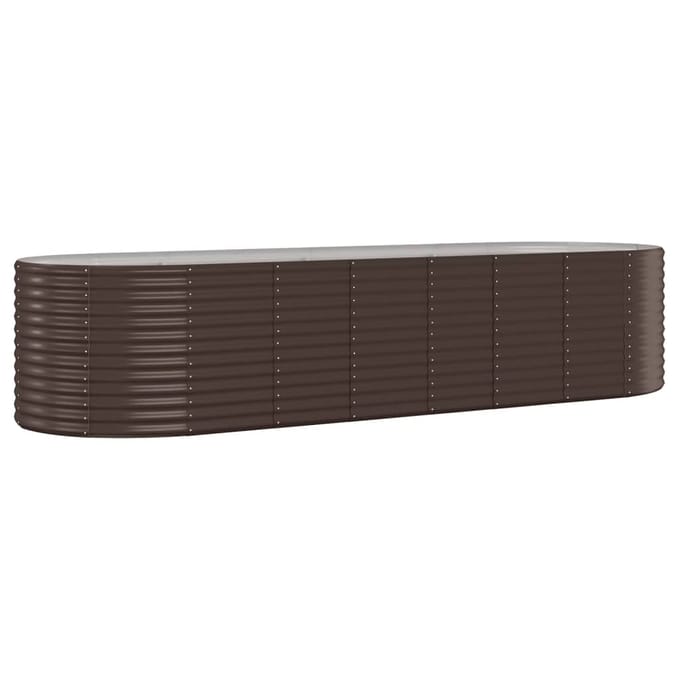 vidaXL - Plantenbak - 322x100x68 - cm - gegalvaniseerd - staal - bruin