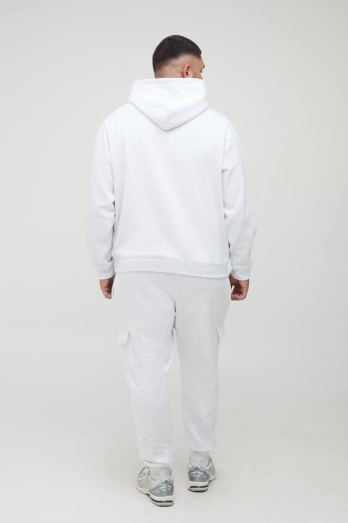 Plus Essential Skinny Fit Cargo Jogger | Grey Marl | Size 3XL