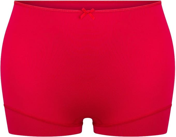 RJ Pure Color Dames Short Extra Hoog Donkerrood 4XL