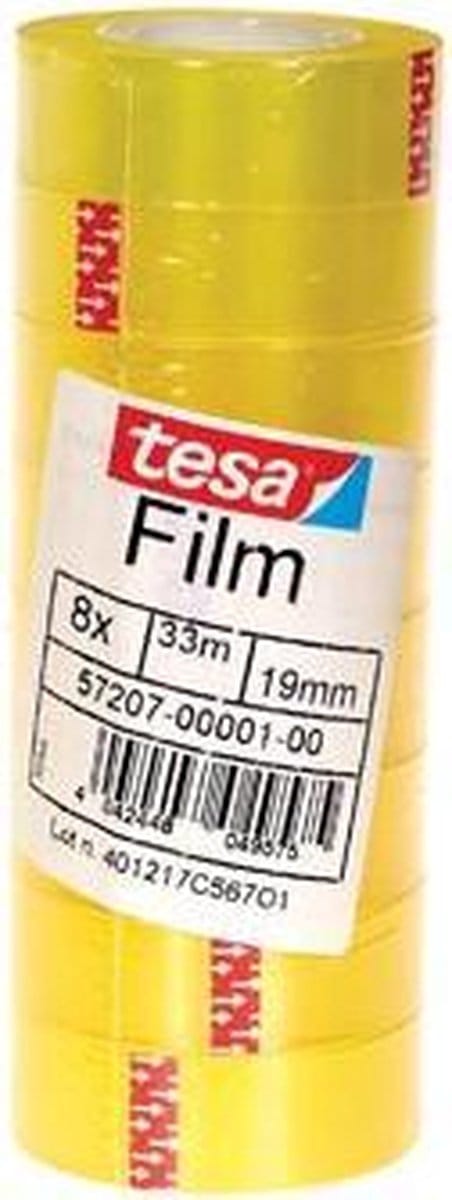 Tesa plakband standaard formaat 19 mm x 33 m
