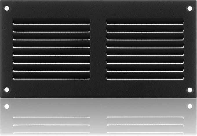 Ventilatierooster 200x100mm Antraciet Staal met Muggengaas