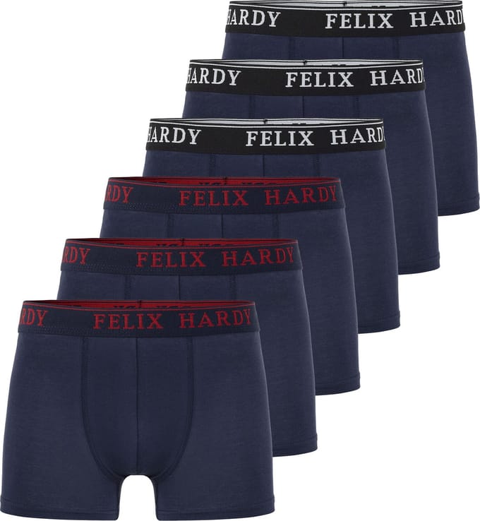 Felix Hardy Boxer - Boxershort Multipack 6 Pack - Onderbroek Mannen - Ondergoed - 95% Katoen Heren Navy - S