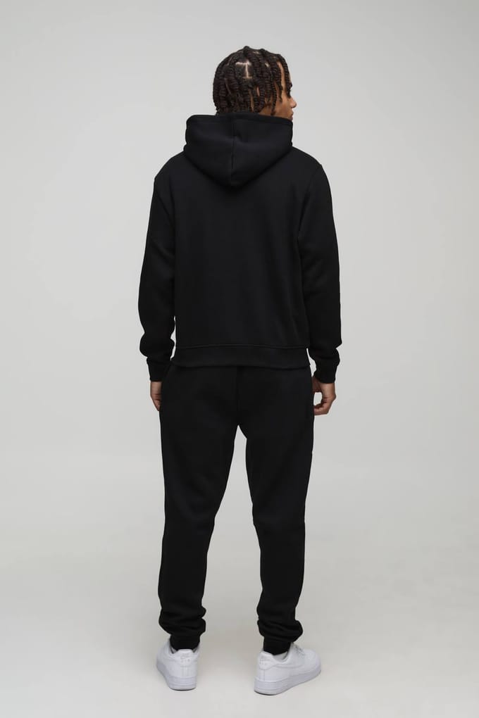 Basic Man. Jogger met normale pasvorm | Black | Size Medium