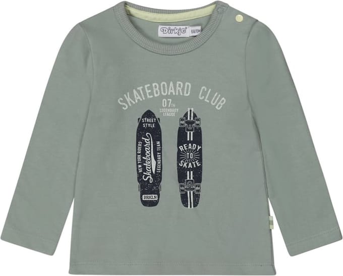 Dirkje-Boys T-shirt ls-Dusty Green