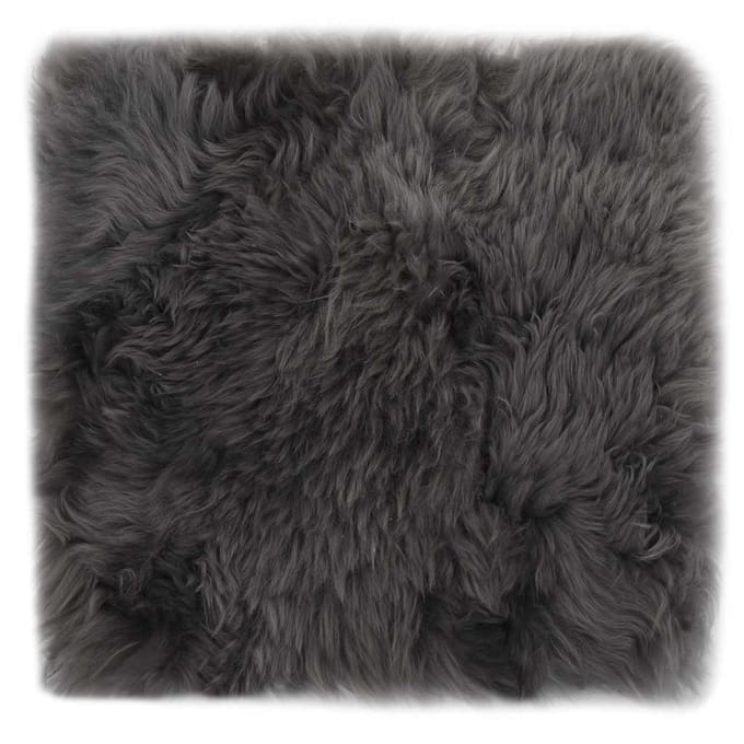 vidaXL - Stoelkussens - 2 - st - 40x40 - cm - echt - schapenvacht - lichtgrijs