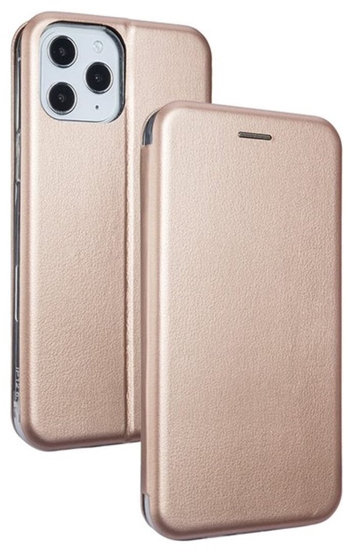 Beline Book Magnetic - Hoesje - iPhone 12 - Roze-goud - Magneetsluiting