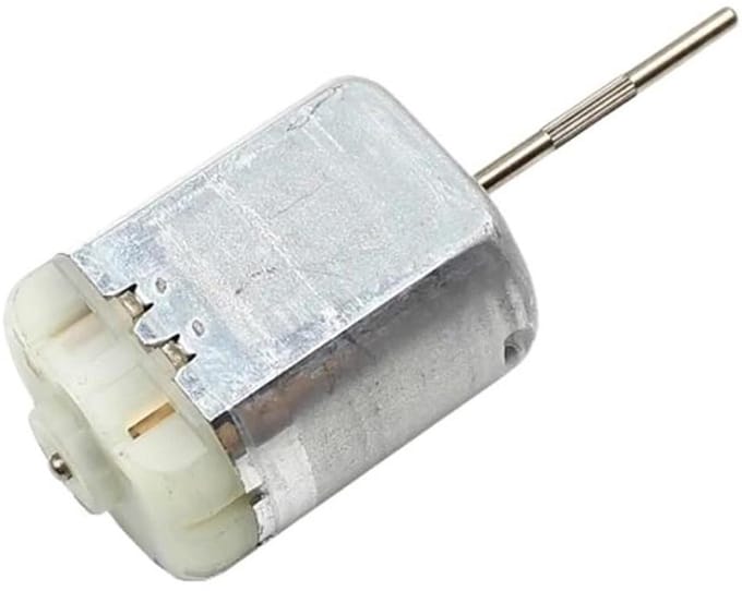 Mini Elektromotor - DC Motor - Modelbouw - Compact Ontwerp - 24 mm - Zilver
