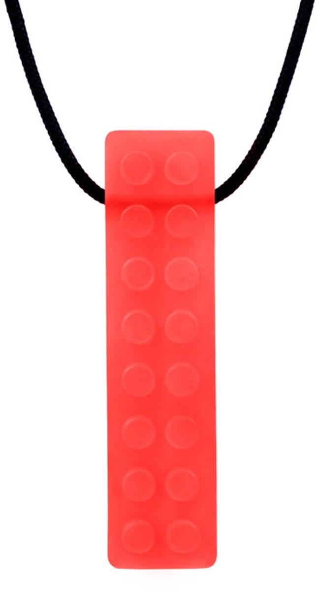Ark Therapeutics kauwketting sensorisch speelgoed Brick Stick rood XXT.