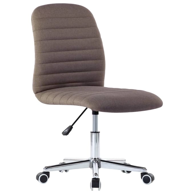 vidaXL Eetkamerstoelen draaibaar 2 st stof taupe