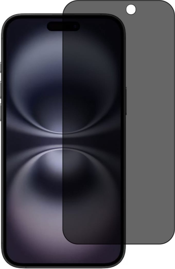 Privacy Screen protector Geschikt voor iPhone 16 Plus - Full screen protector tempered glass van gehard glas