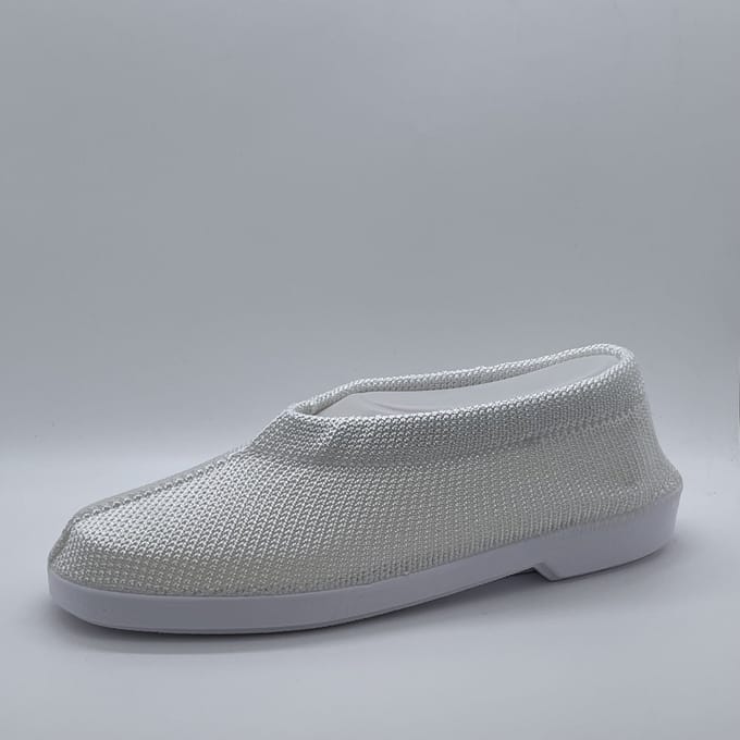 Gebreide Portugese Schoen - Pure White - Maat 36 - Instappers - Pantoffel