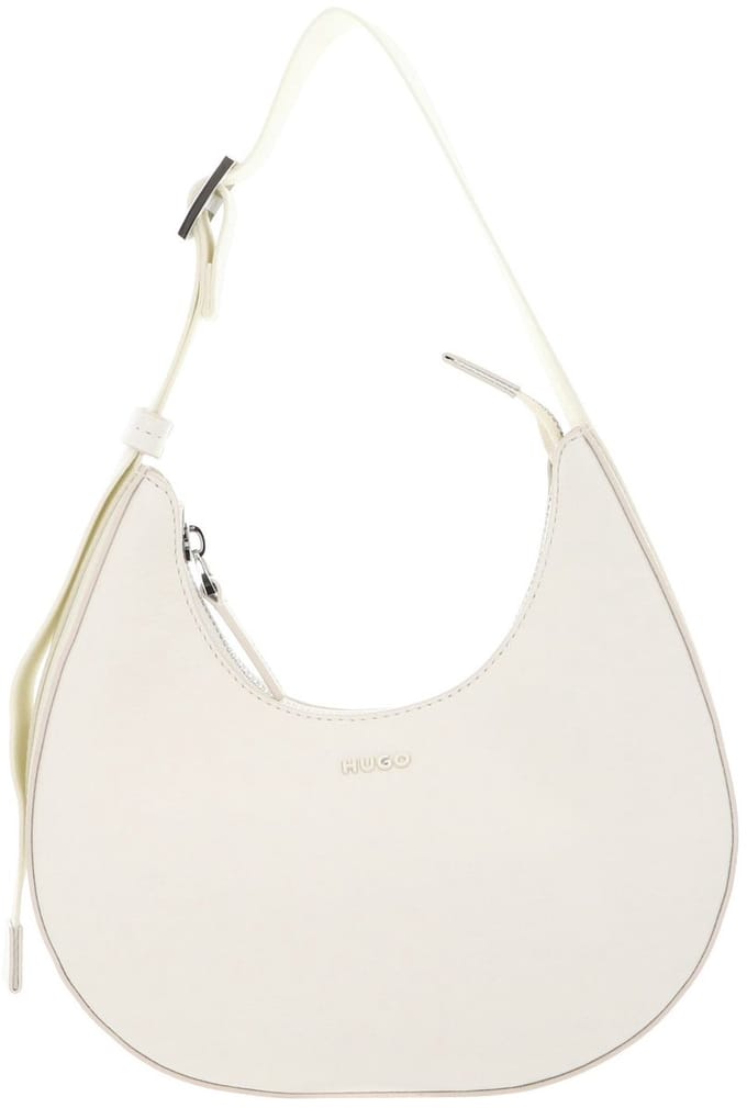 HUGO schoudertas Bel 2.0 Hobo Bag Open White crème